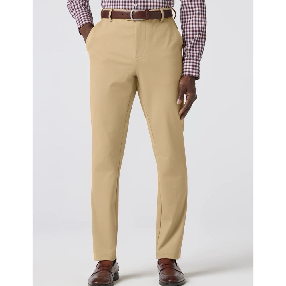 Mizzen Main Upton Chino Pants  32x30 Khaki Performance Stretch Office NWOT $148